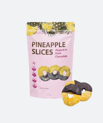 "Dark Chocolate-Dipped Pineapple Slices: A Healthy Treat"