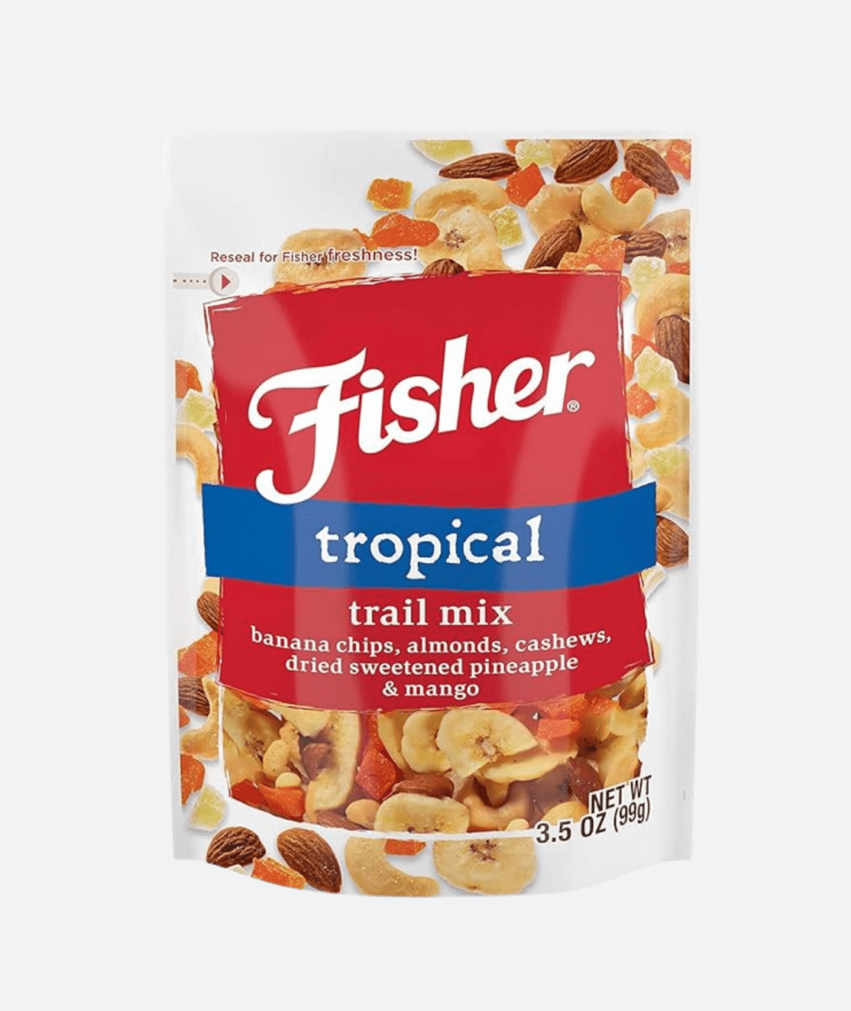 "Tropical Bliss: Fisher's Trail Mix with Exotic Fruits & Nuts"