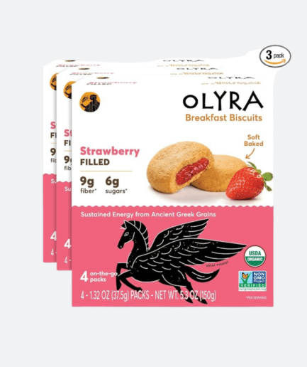 "Olyra Strawberry Fruit Bars: Vegan, High Fiber Snacks"